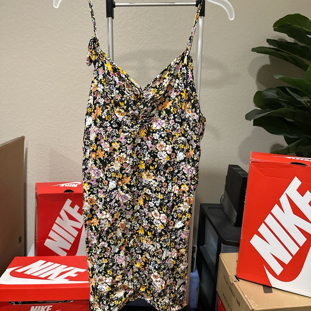 Wild Fable Floral Print Dress with Spaghetti Straps
